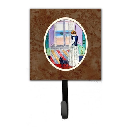 Carolines Treasures Lady with Her Schipperke Leash or Key Holder, 6 x 1.25 x 4.25 in. 7268SH4